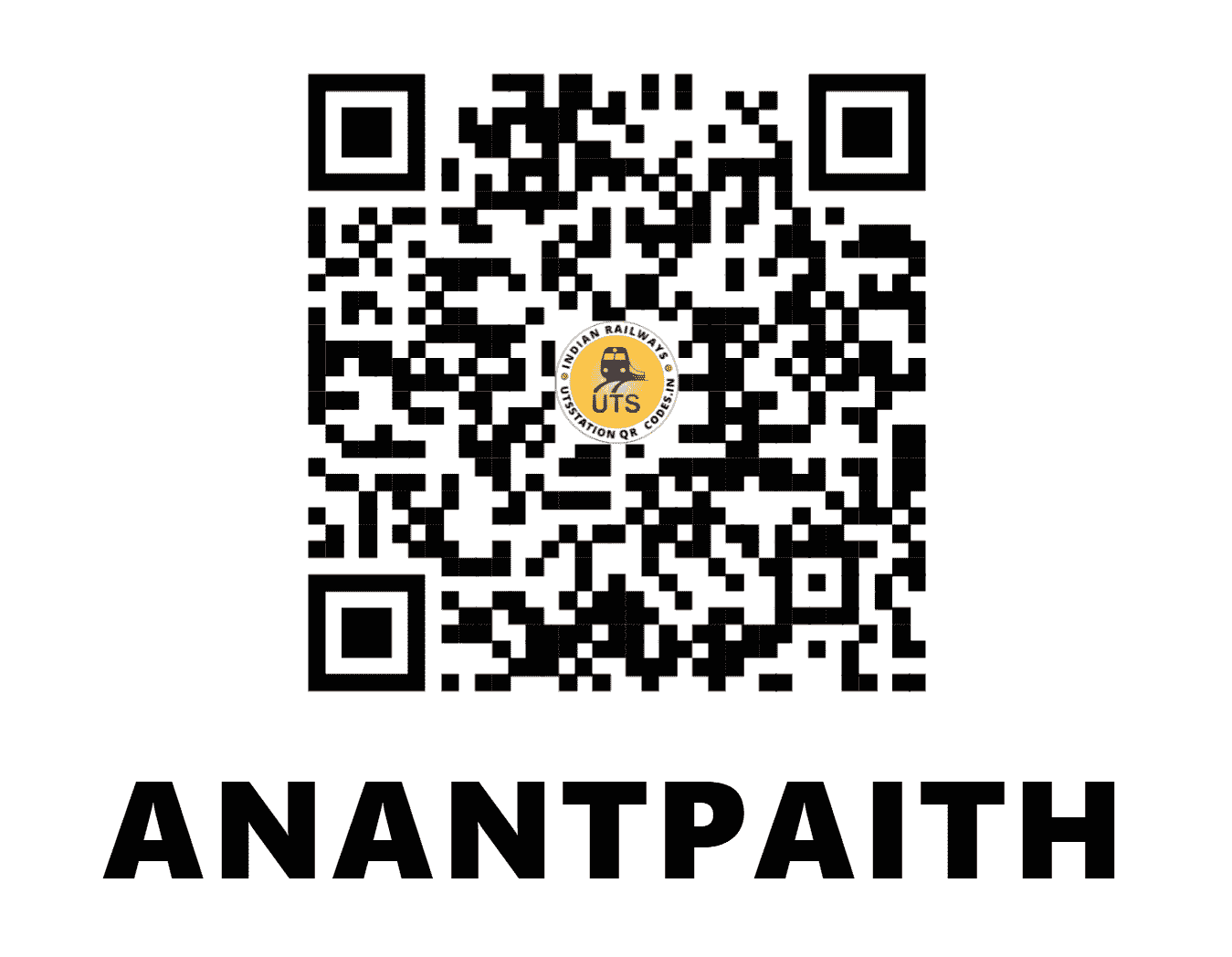 UTS QR Code for ANANTPAITH - AEH (NC - MADHYA PRADESH)
